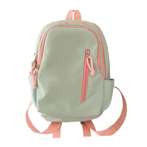 RETUOLWAG Korean Casual Travel Contrast Color Reißverschluss Rucksack Große Kapazität Studentenschule Schultasche Für Frauen Teen Mädchen Mode Polyester Rucksack von RETUOLWAG