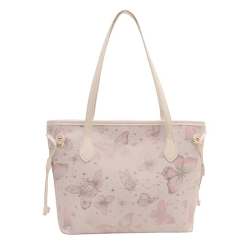 RETUOLWAG Modische PU Leder Umhängetasche Handtaschen Für Frauen Große Kapazität Lässige Handtasche Für Strand Und Tägliche Verwendung Schmetterlingsmuster Umhängetasche von RETUOLWAG