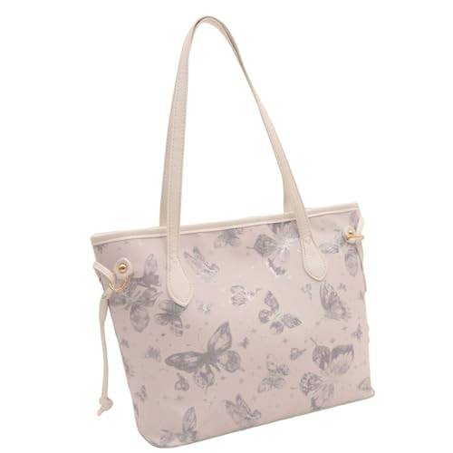 RETUOLWAG Modische PU Leder Umhängetasche Handtaschen Für Frauen Große Kapazität Lässige Handtasche Für Strand Und Tägliche Verwendung Schmetterlingsmuster Umhängetasche von RETUOLWAG