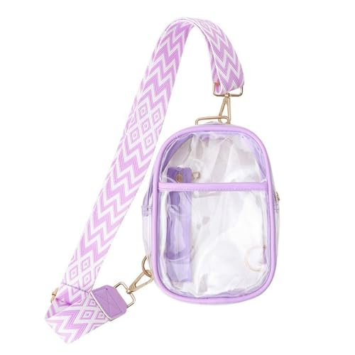 RETUOLWAG Multifunktionaler Schlingbeutel Für Frau Und Mann Kleines Crossbody Clear Stadium Genehmigte Brust Rucksäcke Clear Pack Stadium Crossbody Brust Zugelassen von RETUOLWAG