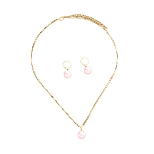 RETUOLWAG Perlenschmuck-Set, eleganter Brautschmuck, modischer Hals und Ohr, passend zu verschiedenen Outfits, Imitationsperlen-Set von RETUOLWAG