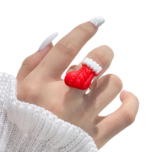 RETUOLWAG Plastik/Harz Weihnachts Cartoon Ringe Kinder Weihnachtsringe Nicht Anstellbar Für Kinder Und Fan Von Festivalschmuck Unanpassbar von RETUOLWAG