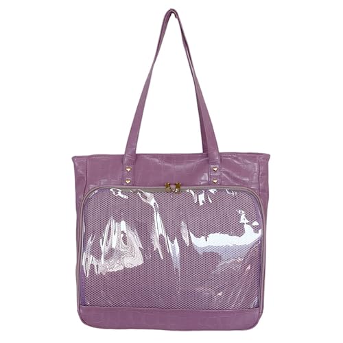 RETUOLWAG Schulmädchen Clear Fenster Umhängetasche Japanische Itabag Anime Pin Anzeigen Feste Farbe Großer Kapazität Handtasche Buchstasche Klar Fenster Pin Anzeige Schulter von RETUOLWAG