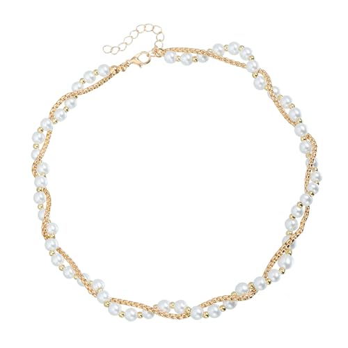 RETUOLWAG Stilvolle Halskette mit funkelnden Glaskristallen, verstellbare gedrehte Kette für legere oder formelle Veranstaltungen, Glaskristall-Legierung, Einheitsgröße, Wie beschrieben, Wie von RETUOLWAG