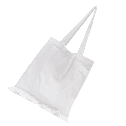 RETUOLWAG Stilvolle gesteppte Umhängetasche, leichtes Polyester, Spitzenbesatz, lässige Tasche mit Tragegriff oben, Unterarm-Geldbörse für den täglichen Gebrauch, praktisches Polyester, weiß, One Size von RETUOLWAG