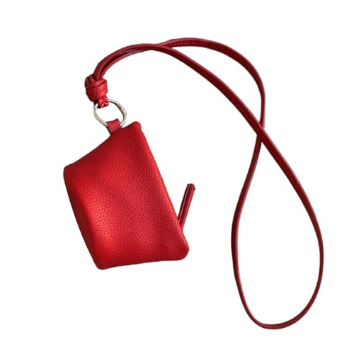 RETUOLWAG Tragbarer Münzbeutel Mit Verstellbarer Lanyard Taste Taschen Und Halskabel PU Leder Brieftasche Für Reise Und Einkaufsausstattung Leichter PU Brieftasche von RETUOLWAG