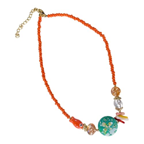 RETUOLWAG Vintage Sea Charm Anhänger Halskette Modische Perlenkette Temperament Halsbekleidung Modeschmuck Stück Halskette von RETUOLWAG