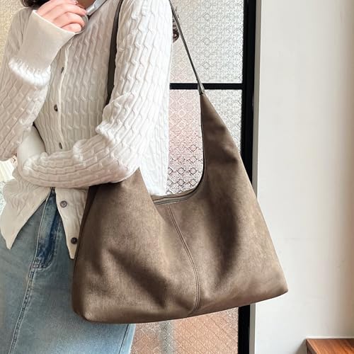 RETUOLWAG Vintage Slouchy Tasche Große Unterarm Geldbörse Büro Handtasche Schulter Mit Geräumigem Innenraum Für Die Arbeit Und Tägliche Verwendung Von Achselstoffe von RETUOLWAG