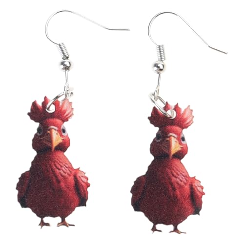 Schrullige Acrylhähnchen Himmel Ohrringe Anhänger Ohr Piercing Schmuck Mode Ohrhaken Schmuck Charme Acrylringe von RETUOLWAG