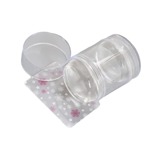 Silikon-Stempel-Set für französische Nägel, mit Schabern, rund, sichtbar, für Nägel, Kunst, Maniküre, Designs, französischer Stempel Silikon-Stempel-Set für französische Nägel, mit Schabern, rund, sichtbar, für Nägel, Kunst, Maniküre, Designs, französischer Stempel von RETUOLWAG