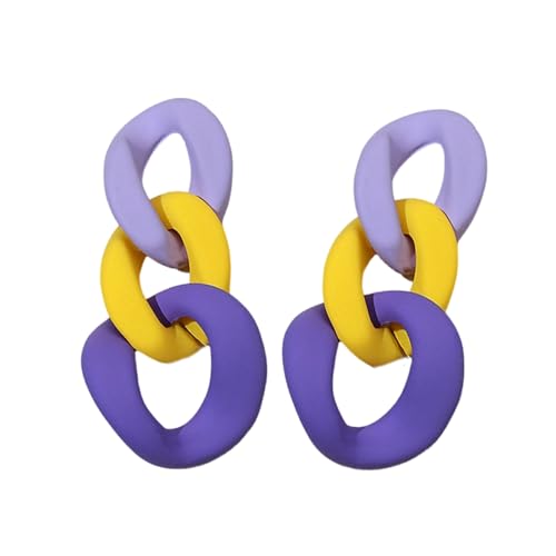 Stilvolle Bunte Acryl Drop Ohrringe Mode Schmuck Acryl Textur Perfekt Für Partys Und Alltagsoutfits Trendige Ohrringe Für Frauen von RETUOLWAG