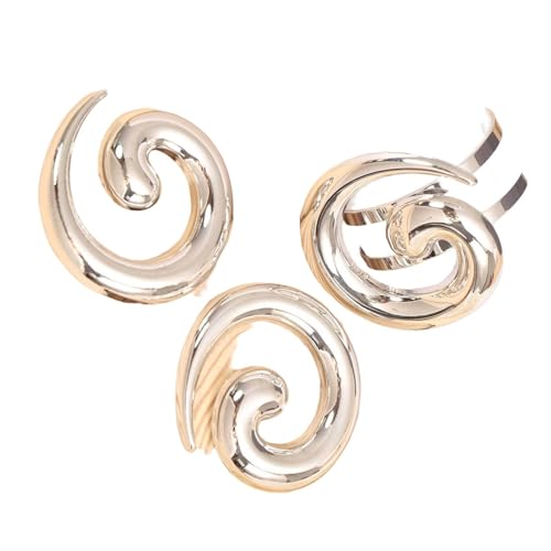 Stilvolle Ohrringe aus Legierung mit Wirbelmuster, Ohrringe und Set für dauerhafte Farbe und Komfort, formelle Anlässe von RETUOLWAG