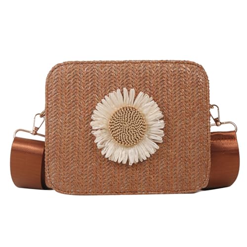 Tragbarer Strohbeutel Mit Wunderschönem Blumenmuster Umhängetaschen Leicht Und Leicht Zu Tragen Crossbody Geldbörse Crossbody Tasche von RETUOLWAG