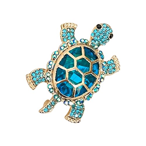 Zarte funkelnde Kristall-Strass-Brosche mit Schildkröten-Design, sicherer Verschluss, leicht, für den täglichen Gebrauch, einzigartiger Schmuck in Schildkrötenform, Einheitsgröße, Wie beschrieben von RETUOLWAG