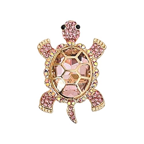 Zarte funkelnde Kristall-Strass-Brosche mit Schildkröten-Design, sicherer Verschluss, leicht, für den täglichen Gebrauch, einzigartiger Schmuck in Schildkrötenform, Einheitsgröße, Wie beschrieben von RETUOLWAG
