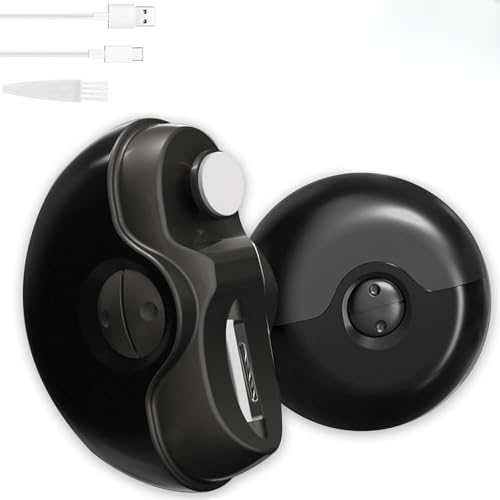 2-in-1 Elektrisches Polieren Automatischer Nagelknipser, Elektrischer Nagelschneider mit 2 einstellbaren Geschwindigkeiten für Senioren, Kinder und Erwachsene (Schwarz) von RETZLA