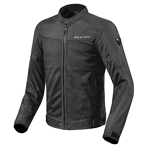 REV'IT! Motorradjacke mit Protektoren Motorrad Jacke Eclipse Textiljacke schwarz 4XL, Herren, Tourer, Ganzjährig von REV'IT!