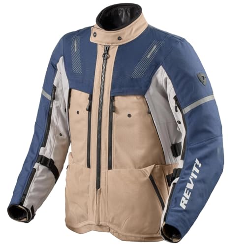 REV'IT! Revit Sand 5 H2O Adventure Motorrad-Textiljacke Herren Sand/Blau Wasserdicht 2XL von REV'IT!