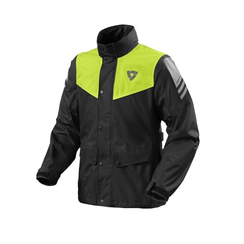 Revit Nitric 4 H2O Motorrad Regenjacke, schwarz/gelb, XL von REV'IT!