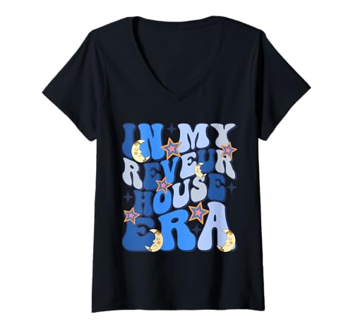 Damen In My Reveur House Era RCA Dreamers für Herren, Damen und Kinder T-Shirt mit V-Ausschnitt Damen In My Reveur House Era RCA Dreamers für Herren, Damen und Kinder T-Shirt mit V-Ausschnitt von REVEUR School Spirit Groovy Blue Apparel