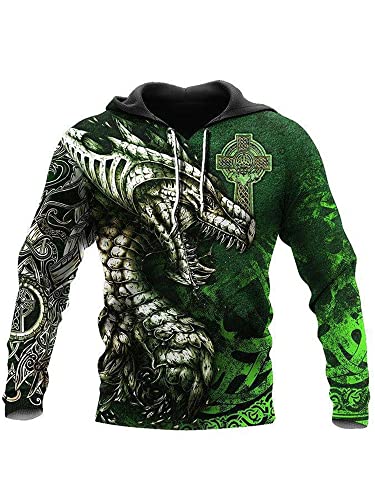 REVHQ Kapuzen Herren Frühling Herbst 3D Druck Muster Jugend Pullover Hoodie Herren Langarm Kordelzug Urlaub Streetwear Herren Einzigartig Modern Pullover Herren sc-03 L von REVHQ