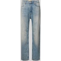 REVIEW Baggy Fit Jeans mit Knopf- und Reißverschluss in Hellblau, Größe 34 von REVIEW