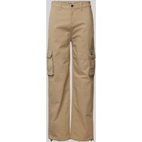 REVIEW Cargohose mit Label-Detail in Beige, Größe XXL von REVIEW