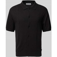 REVIEW Freizeithemd mit Knopfleiste in Black, Größe L von REVIEW