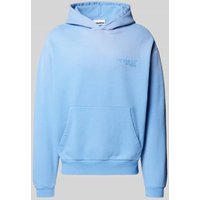 REVIEW Hoodie mit Label-Print in Hellblau, Größe XXL von REVIEW