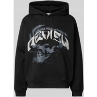 REVIEW Hoodie mit Label-Stitching in Black, Größe L von REVIEW