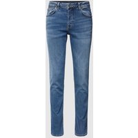 REVIEW Slim Fit Jeans mit Stretch-Anteil in Dunkelblau, Größe 28/30 von REVIEW