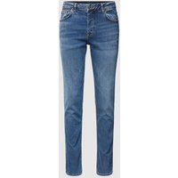 REVIEW Slim Fit Jeans mit Stretch-Anteil in Dunkelblau, Größe 32/30 von REVIEW