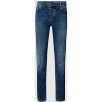 REVIEW Slim Fit Jeans mit Stretch-Anteil in Dunkelblau, Größe 33/34 von REVIEW