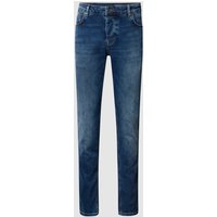 REVIEW Slim Fit Jeans mit Stretch-Anteil in Dunkelblau, Größe 34/34 von REVIEW