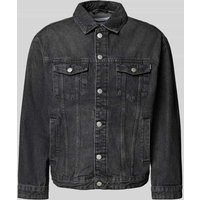 REVIEW Jeansjacke mit Leistentaschen in Black, Größe M von REVIEW