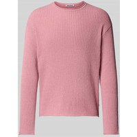REVIEW Loose Fit Strickpullover mit Rundhalsausschnitt in Altrosa, Größe XXL von REVIEW