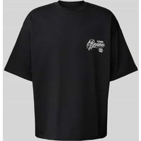 REVIEW Oversized T-Shirt mit Label-Print in Black, Größe S von REVIEW