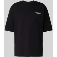 REVIEW Oversized T-Shirt mit Label-Print in Black, Größe XXL von REVIEW