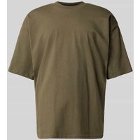 REVIEW Oversized T-Shirt mit Label-Print in Oliv, Größe XXL von REVIEW