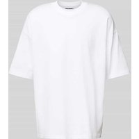 REVIEW Oversized T-Shirt mit Label-Print in Weiss, Größe S von REVIEW