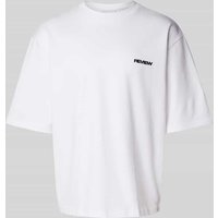 REVIEW Oversized T-Shirt mit Label-Print in Weiss, Größe XS von REVIEW