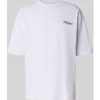 REVIEW Oversized T-Shirt mit Label-Print in Weiss, Größe XXL von REVIEW