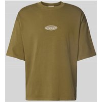 REVIEW Oversized T-Shirt mit Label-Stitching in Oliv, Größe XXL von REVIEW