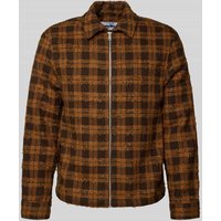 REVIEW Regular Fit Freizeithemd mit Reißverschluss in Beige, Größe XXL von REVIEW
