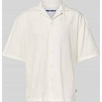 REVIEW Regular Fit Freizeithemd mit Reverskragen in Offwhite, Größe L von REVIEW