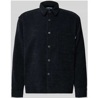 REVIEW Regular Fit Freizeithemd mit Strukturmuster in Black, Größe S von REVIEW