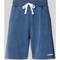 REVIEW Regular Fit Sweatpants mit Label-Print in Marine, Größe XL von REVIEW