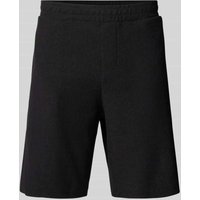 REVIEW Regular Fit Sweatshorts mit Strukturmuster in Black, Größe XXL von REVIEW
