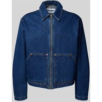 REVIEW Relaxed Fit Jeansjacke mit Brusttasche in Dunkelblau, Größe XL von REVIEW