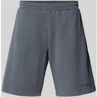 REVIEW Relaxed Fit Sweatshorts mit Label-Print in Dunkelgrau, Größe XXL REVIEW Relaxed Fit Sweatshorts mit Label-Print in Dunkelgrau, Größe XXL von REVIEW